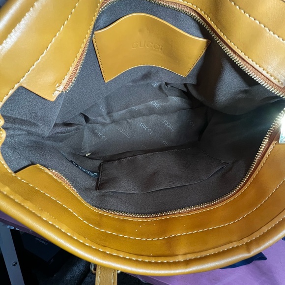 Fashion Bag  GG Canvas Tote with Yellow Trim and Green-Red Stripe - Picture 2 of 3